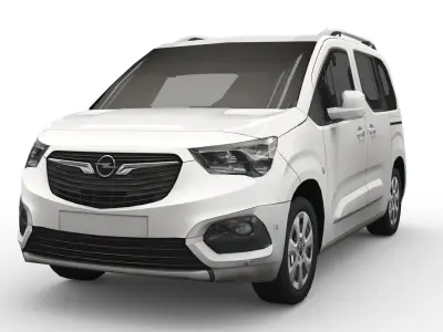 Opel Combo Life 2022 Low-poly 3D model