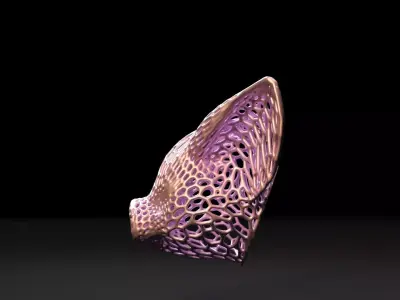 Pig head Voronoi 3D print model