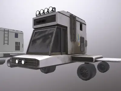 Stylized Car With 3 Texture Type Low-poly 3D model