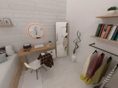 INTERIOR BEDROOM  SCANDINAVIAN 3D model