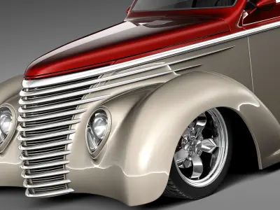 F37 5-Window Coupe Street Rod 3D model