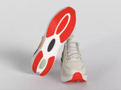 ONEMIX Running Shoes with Space Foam Cushioning Low-poly 3D model