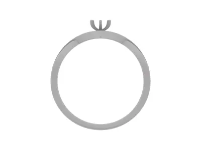 Wedding Bridal Ring With Round Cut 3D print model