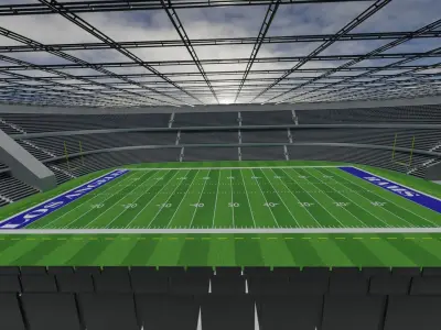 Los Angeles Rams - American Football Stadium Low-poly 3D model