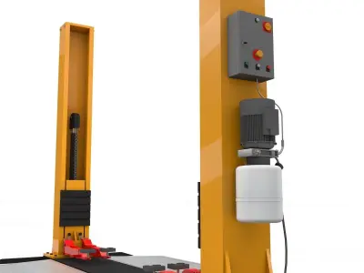 Car Lift Animated  3D model