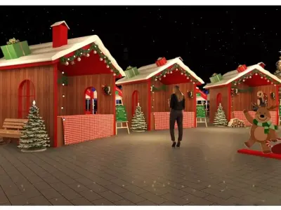 Christmas Town 3D model