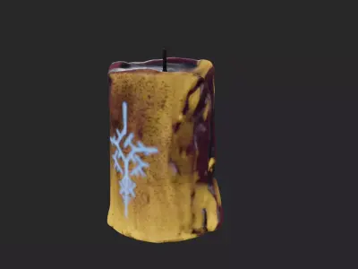 Stylized Ceremonial Candle Low-poly 3D model