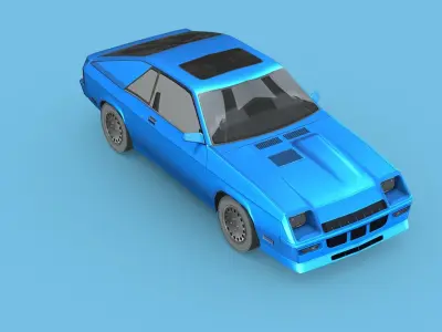 Dodge Charger L-body 1987 Low-poly 3D model