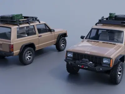 Jeep Cherokee XJ  2 Door 1984 Custom 3D print model