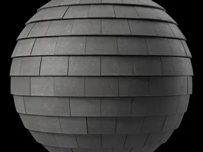 Roof Tile Materials 102- Concrete Roofing - Sbsar Seamless Pbr  Texture