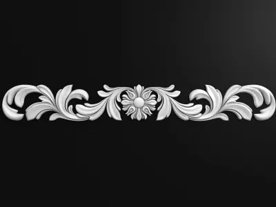 Carved decor 3D model 19