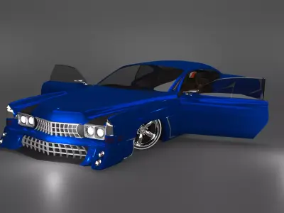 cadillac 1969 fleetwood custom lowrider 3D model