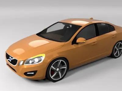 VOLVO S60 LOWPOLY Low-poly 3D model