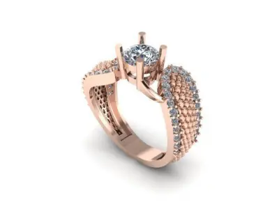 amazing solitair ring  3D print model