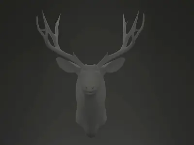 Deer Head 3d model Low-poly 3D model
