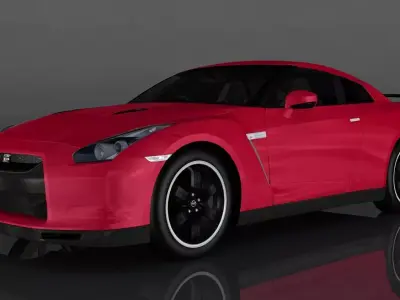 Nissan GT-R Low-poly 3D model