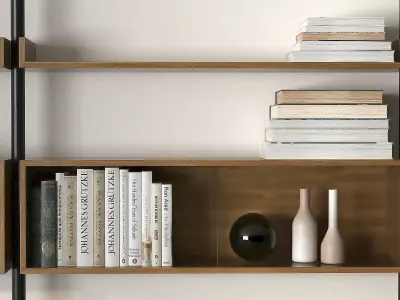 shelving bookshelf design - bookcases for living room 3D model