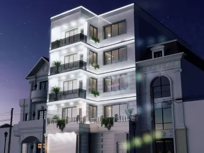 Neoclassical Residential Facade 3D model