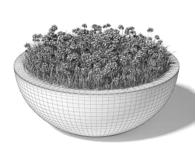 Concrete Planter 3D Model 3D model