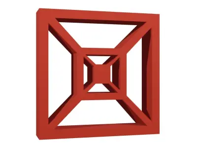 Jaali Block Web Brick 3D model