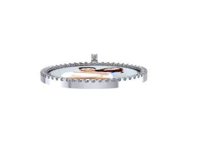 Spinning diamond picture pendant 3D model