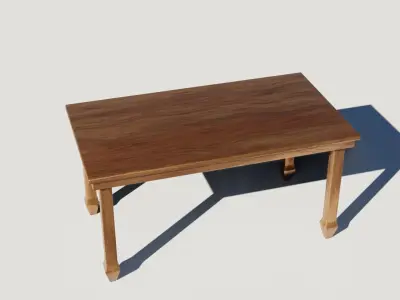 Table 3D model optimized UE4 Low-poly 3D model