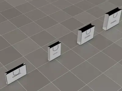 Chanel Shopping Bag - Luxury 3D Packaging Model Low-poly 3D model