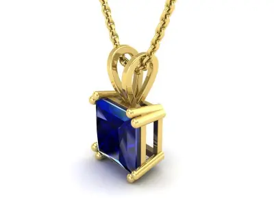 AV 416 Princess Diamond pendant for woman 3D print model