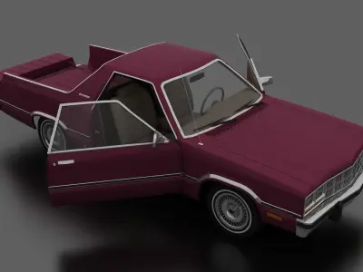 Durango Coupe Utility Pickup 1979 Low-poly 3D model