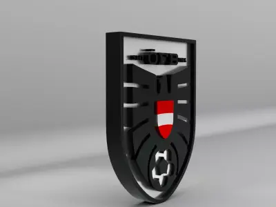 Austria National Soccer Team Logo 3D model