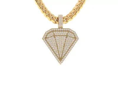 Dimond Hip Hop Pendant  3D print model