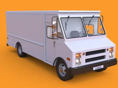 Step Van Truck 3D Model 3D model