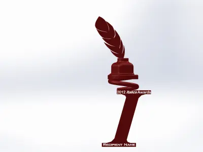 Italics award trophy 5 Free 3D model