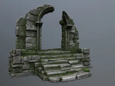 Ruin Gate Low-poly 3D model