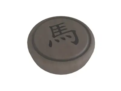 Chinese Chess Horse v2 002 Low-poly 3D model