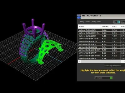 High Jewelry Luxury Diamond Ring  3D print model