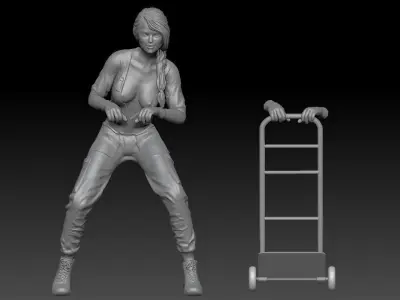 SEXY GIRL F1 PIT STOP 3 3D print model