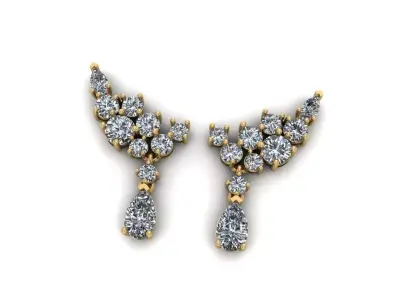 Earrings Diamond 3D print model