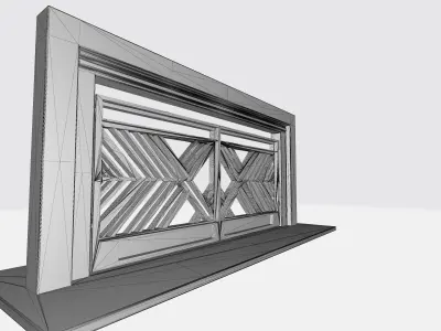 Modern Sliding Garage Gate Minimalist Design 3D print model