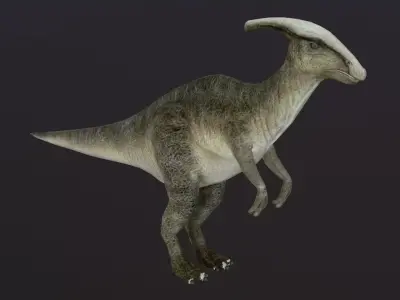 Hadrosaur dinosaur Low-poly 3D model