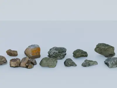 Rock asset pack 3D model