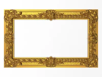 5 carved frames set 3D Model Pack 3