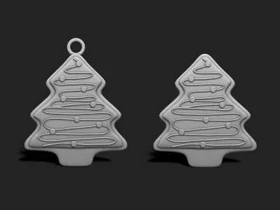 Christmas Cookie Ornament - Pendant -  Christmas Tree 8 3D print model