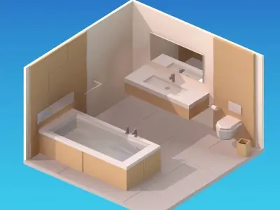Indoor House Pack Low-poly 3D model