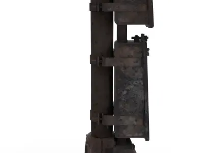 Train Traffic Light Weathered 19 3D model