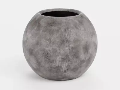 -Concrete Flower Pot V4- 3D model