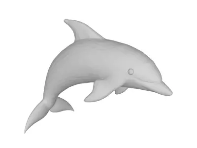 Dolphin  3D Printable Model STL  OBJ 3D print model