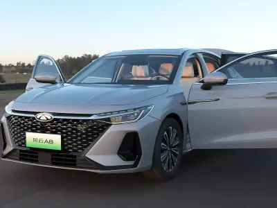 2025 Chery FulWin A8 with lowpoly interior Low-poly 3D model