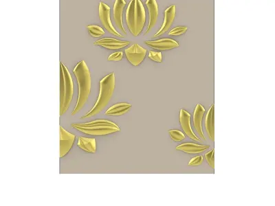 3D LOTUS WALLART 3D model