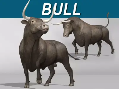 Bull - Rigged 3D model